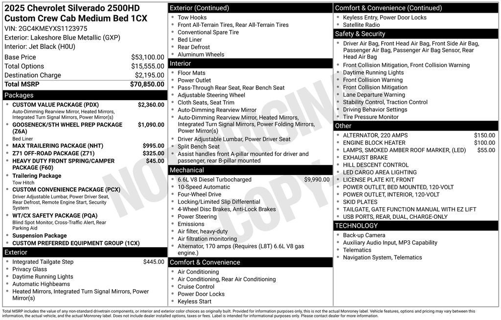 chevrolet silverado 2500hd 2025 2GC4KMEYXS1123975 image chevrolet silverado 2500hd 2025 2GC4KMEYXS1123975 image